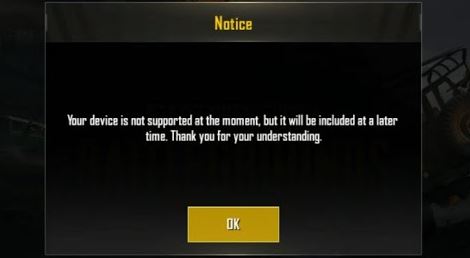 PUBG Mobile Your Device Is Not Supported At The Moment FIX