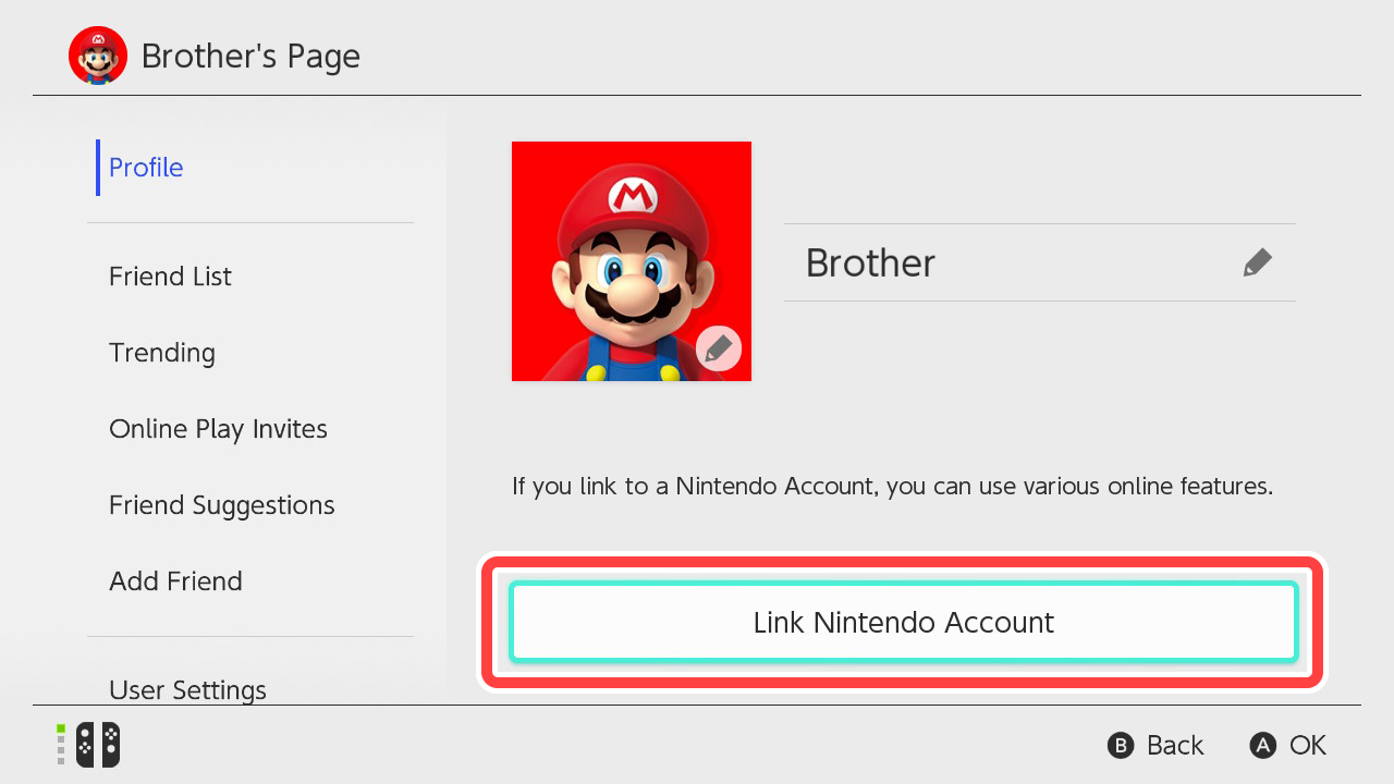 Accounts & Nintendo Switch
