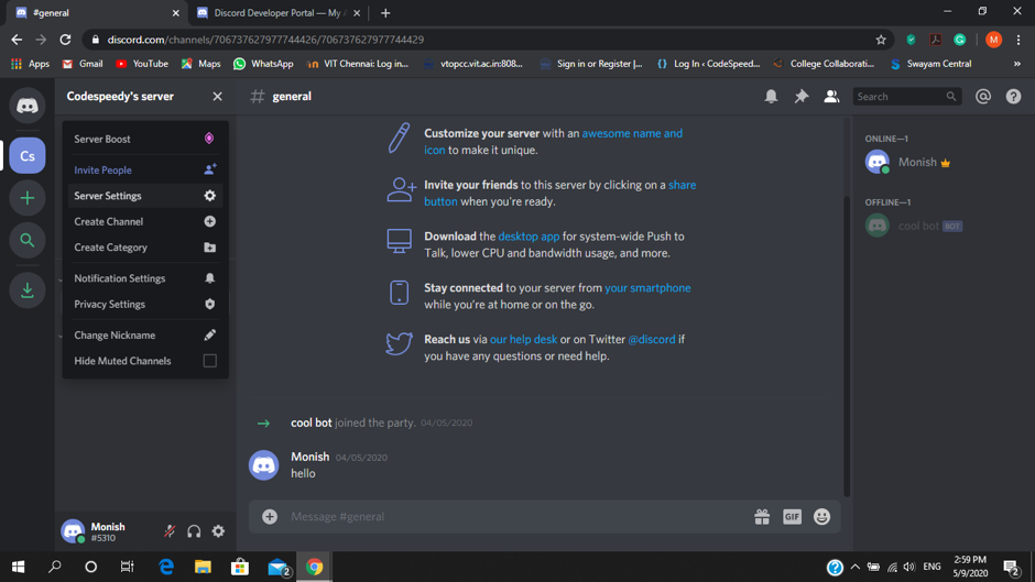 Steps to Create a Webhook in Discord